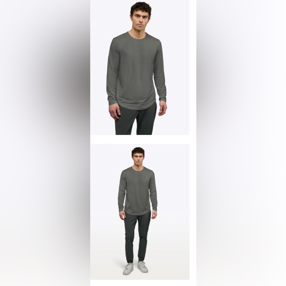 CUTS clothing curve hem long sleeve T shirt Med gray new and never worn